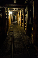 Mining corridors in a mine for hard coal mining.