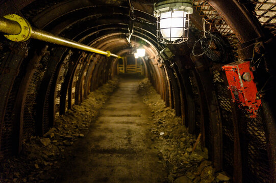 Mining corridors in a mine for hard coal mining.