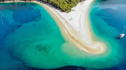 Sheer curtains Golden Horn Beach, Brac, Croatia Zlatni rat beach from above in Croatia