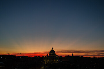Fototapeta premium Beautiful sunset in Rome