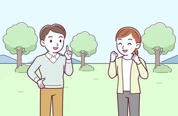 公園でのワンシーン