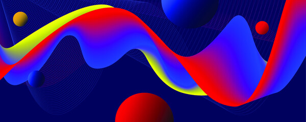 Illustration of bright color abstract background pattern with gradient line texture