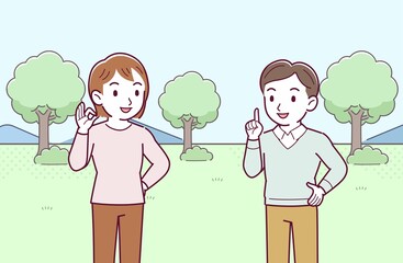 公園でのワンシーン