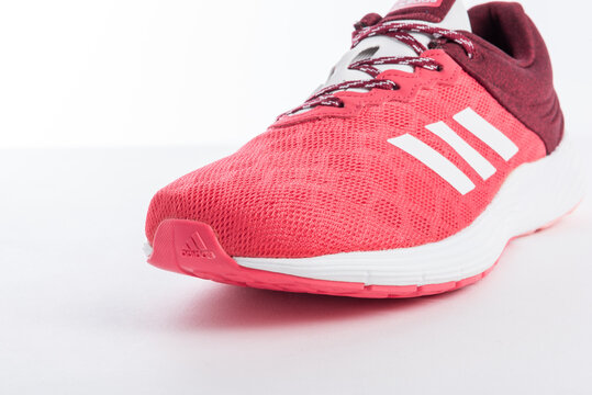 ADIDAS Sneakers For Women With Brand Details, Pink On White Background