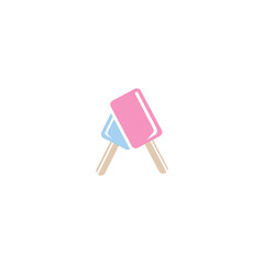 ice cream logo illustration simple icon for design company vector