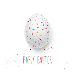 Happy Easter background with decorative egg