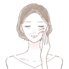 女性　中年　スキンケア　リフトアップ