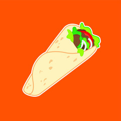 Cartoon Vector Illustration with Fast Food Theme