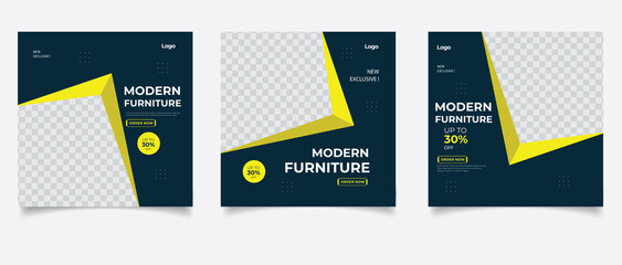 Modern Furniture social media post templates
