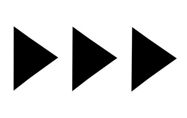 早送りのアイコンのシルエット