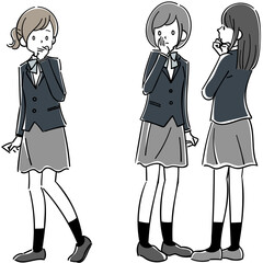 会話を気にする女子高生