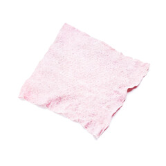 Fototapeta premium old cleaning wipe isolated on white background. wipe out concept. dusting wipe cut out