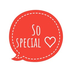 ''So special'' Lettering
