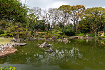 Keitakuen, pure Japanese style garden in Osaka, Japan