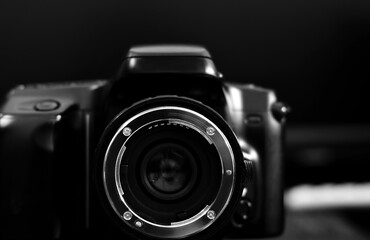 Fototapeta na wymiar Flim cameras that were popular in the past.