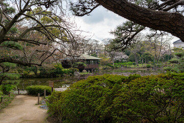 Keitakuen, pure Japanese style garden in Osaka, Japan