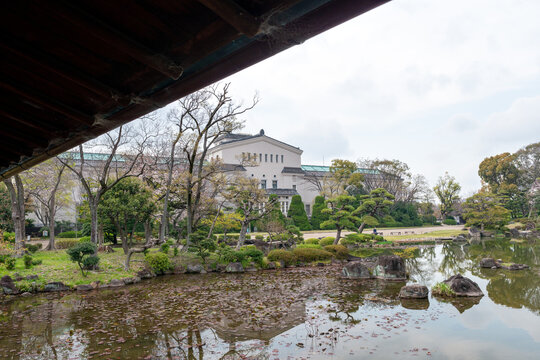 Keitakuen, pure Japanese style garden in Osaka, Japan
