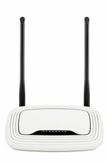 WI-FI wireless router, wireless data technology, isolated on white background