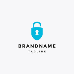 padlock logo icon vector template illustrationint