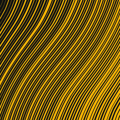 Abstract twisted yellow random width stripes. Gray background. Design element. Trendy pattern for prints, brochures, web pages, template, abstract background  and textile design