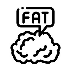 fat atherosclerosis line icon vector illustration sign