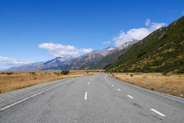 road to Mount Cook, New Zealand