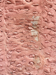 Textured Pink Adobe Rock Wall 