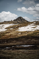 Rugged alpine views as seen on the Kosciuszko walking track in the Kosciuszko National Park.