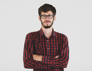 Young caucasian man smiling