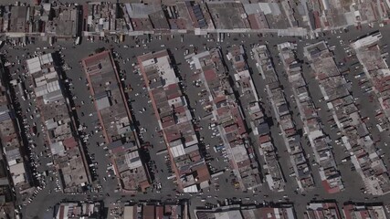 aerial of a mexican market center 4k - Powered by Adobe