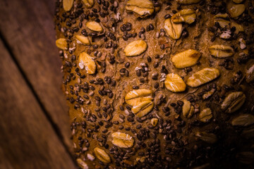 Freshly baked wholemeal rolls - close-up shot - food photography