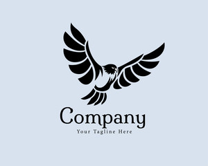 elegant wisdom eagle bird fly logo symbol design illustration inspiration