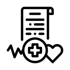 Obraz premium medical license line icon vector illustration sign