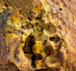 Stoneware with abstract shapes from the crystallization of volcanic rock create unique in the...