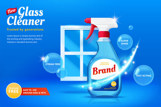 Premium AI Image  Closeup of window cleaner spray bottle and cloth