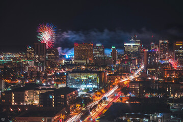 Obraz premium city skyline at night