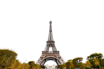 Eiffel tower in autumn. France trip during vacation