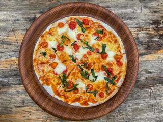 Delicious gourmet Caprese Italian Pizza
