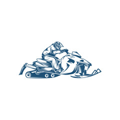Obraz premium Snowmobile design vector illustration, Creative Snowmobile logo design concept template, symbols icons