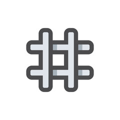 Steel Lattice Prison Vector icon Cartoon illustration