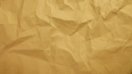 Recycle Paper Texture background. Crumpled Old kraft paper abstract shape background with space Yellow crumpled paper for text high resolution.