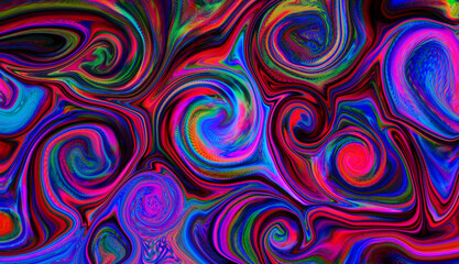 Abstract multi-colored swirls for textures and backgrounds.