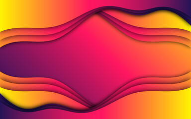 3d paper art illustration. Bright colorful halftone gradients. Design layout for banners presentations, flyers, posters and invitations. Vector illustration