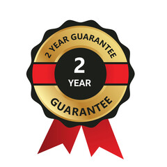 2 year guarantee badge, guarantee certificate, 2 year guarantee logo