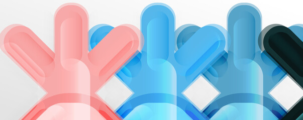 Abstract glossy crosses background for business or technology presentations, internet posters or web brochure covers
