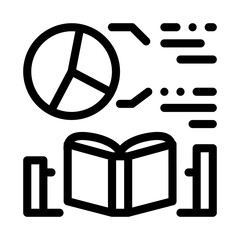 mathematics researcher line icon vector illustration sign