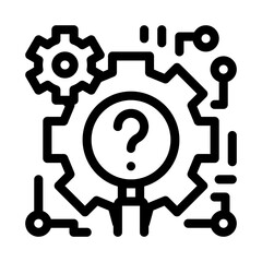 process researcher line icon vector illustration sign