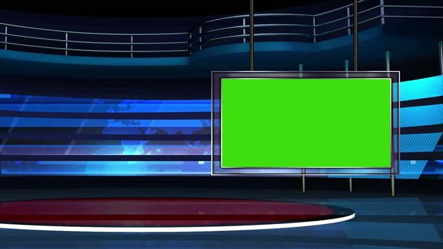 3d Virtual News Studio Set Green Screen