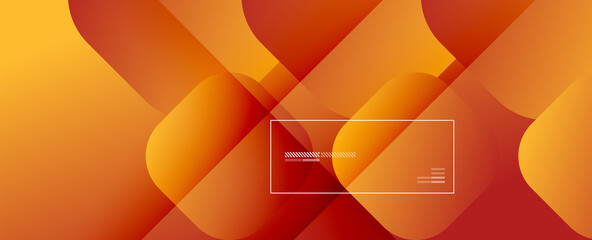 Square shapes composition geometric abstract background. 3D shadow effects and fluid gradients. Modern overlapping forms