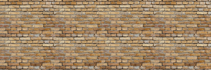 Fototapeta premium panoramic old red brick wall background